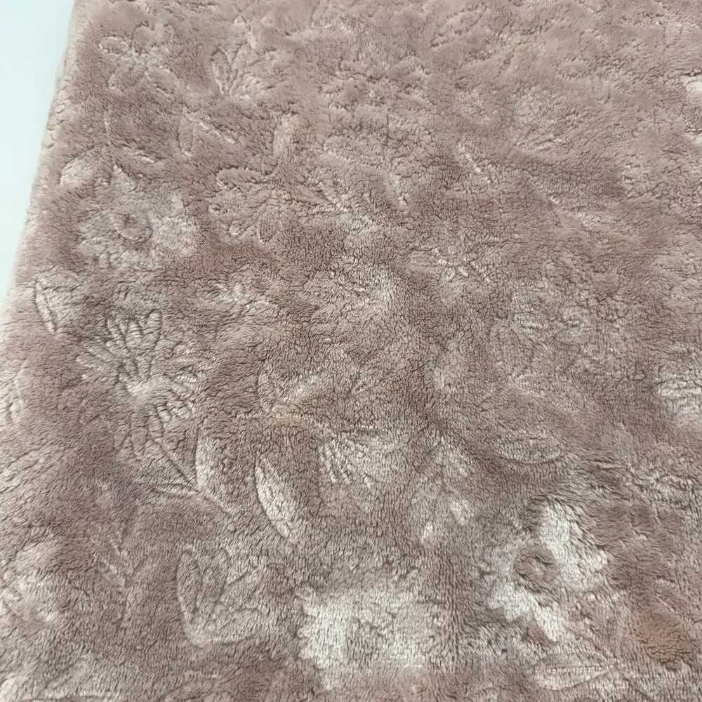 SL Home Fashions Baby Security Blanket Pink Embossed Flowers Floral Oeko Tex